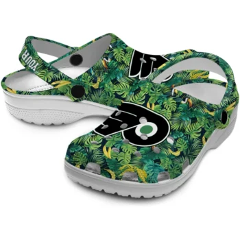 personalized philadelphia flyers tropical leaves clogs high quality