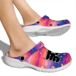 personalized philadelphia flyers wavy stripes clogs best selling