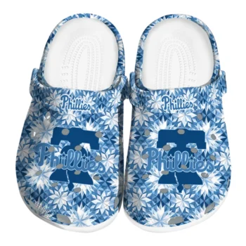 personalized philadelphia phillies snowflake mosaic clogs best selling