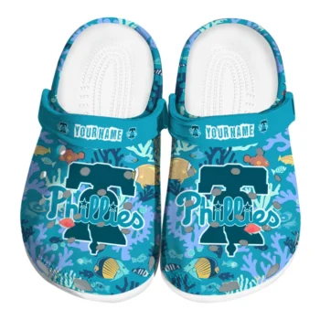 personalized philadelphia phillies tropical fish ocean clogs best selling