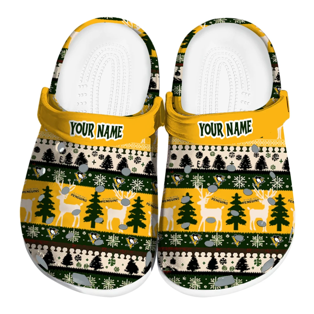 personalized pittsburgh penguins christmas motif clogs best selling personalized pittsburgh penguins christmas motif clogs best selling