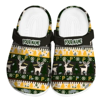 personalized pittsburgh pirates christmas motif clogs best selling
