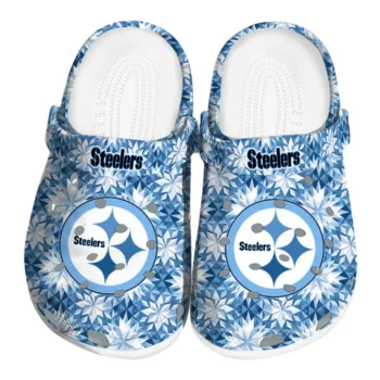 personalized pittsburgh steelers snowflake mosaic clogs best selling