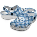 personalized pittsburgh steelers snowflake mosaic clogs best selling