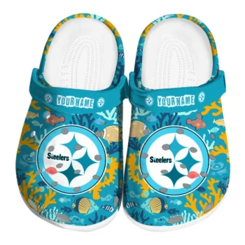 personalized pittsburgh steelers tropical fish ocean clogs best selling