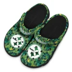 personalized pittsburgh steelers tropical leaves clogs best selling
