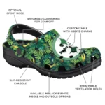 personalized pittsburgh steelers tropical leaves clogs best selling