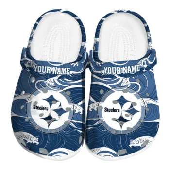 personalized pittsburgh steelers wave flow clogs best selling