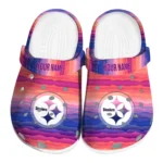 personalized pittsburgh steelers wavy stripes clogs best selling