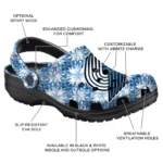 personalized portland trail blazers snowflake mosaic clogs best selling