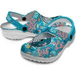 personalized portland trail blazers tropical fish ocean clogs best selling