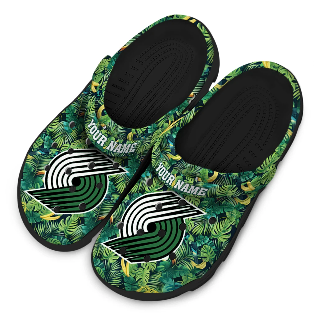 personalized portland trail blazers tropical leaves clogs latest model personalized portland trail blazers tropical leaves clogs latest model
