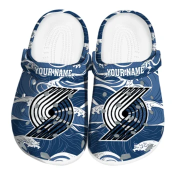 personalized portland trail blazers wave flow clogs best selling