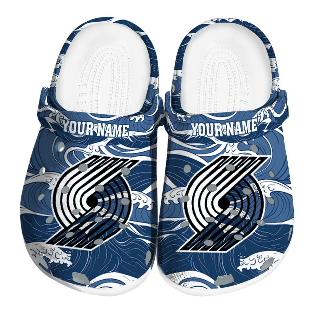 personalized portland trail blazers wave flow clogs best selling personalized portland trail blazers wave flow clogs best selling