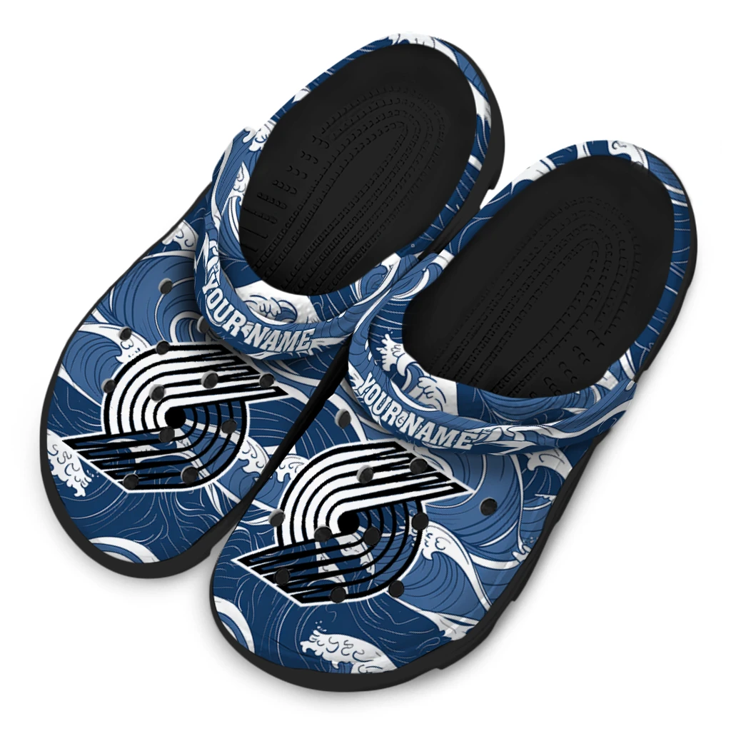 personalized portland trail blazers wave flow clogs latest model personalized portland trail blazers wave flow clogs latest model