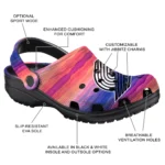 personalized portland trail blazers wavy stripes clogs best selling