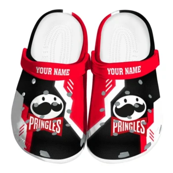 personalized pringles geometric pattern black red clogs best selling hey clogs