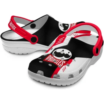personalized pringles geometric pattern black red clogs high quality hey clogs