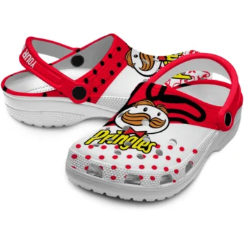 personalized pringles mascot red white clogs high quality hey clogs
