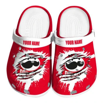 personalized pringles red claw red white clogs best selling hey clogs