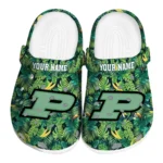 personalized purdue boilermakers tropical leaves clogs best selling