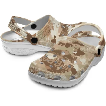 personalized red bull beige camouflage beige brown clogs high quality hey clogs
