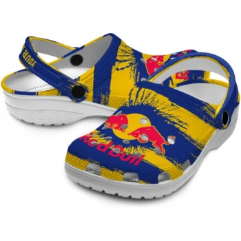 personalized red bull brush emblem yellow blue clogs high quality hey clogs