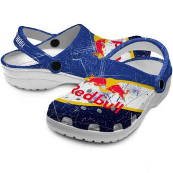 personalized red bull collide blue white clogs high quality hey clogs