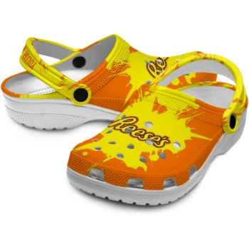 personalized reeses burst orange yellow clogs high quality hey clogs