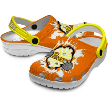 personalized reeses fist reveal orange yellow clogs high quality hey clogs