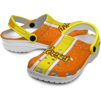 personalized reeses letters orange yellow clogs high quality hey clogs