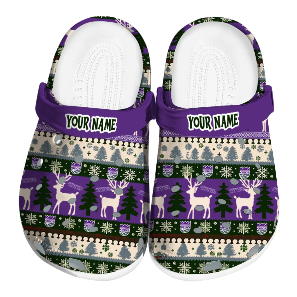 personalized sacramento kings christmas motif clogs best selling personalized sacramento kings christmas motif clogs best selling