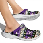 personalized sacramento kings christmas motif clogs best selling