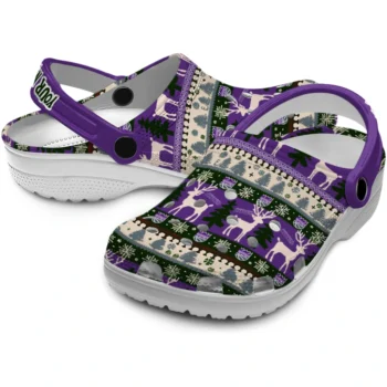 personalized sacramento kings christmas motif clogs high quality