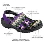 personalized sacramento kings christmas motif clogs best selling