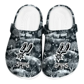 personalized san antonio spurs snowy hills clogs best selling