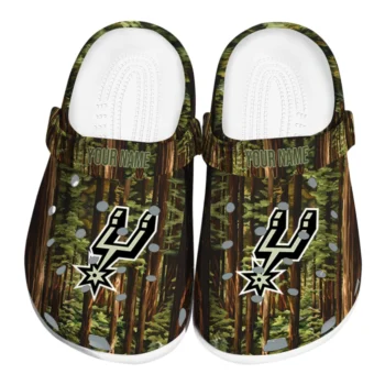 personalized san antonio spurs woods forest designs clogs best selling