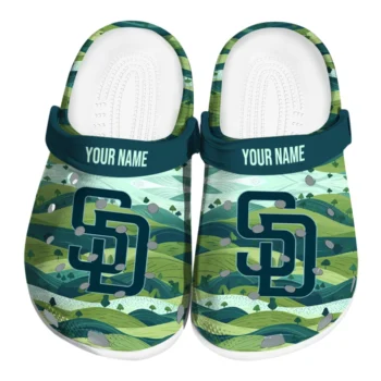 personalized san diego padres hills illustration clogs best selling