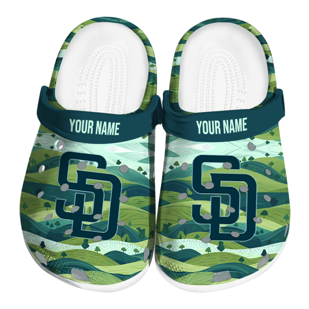 personalized san diego padres hills illustration clogs best selling personalized san diego padres hills illustration clogs best selling