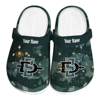 personalized san diego state aztecs deer nightscape clogs best selling