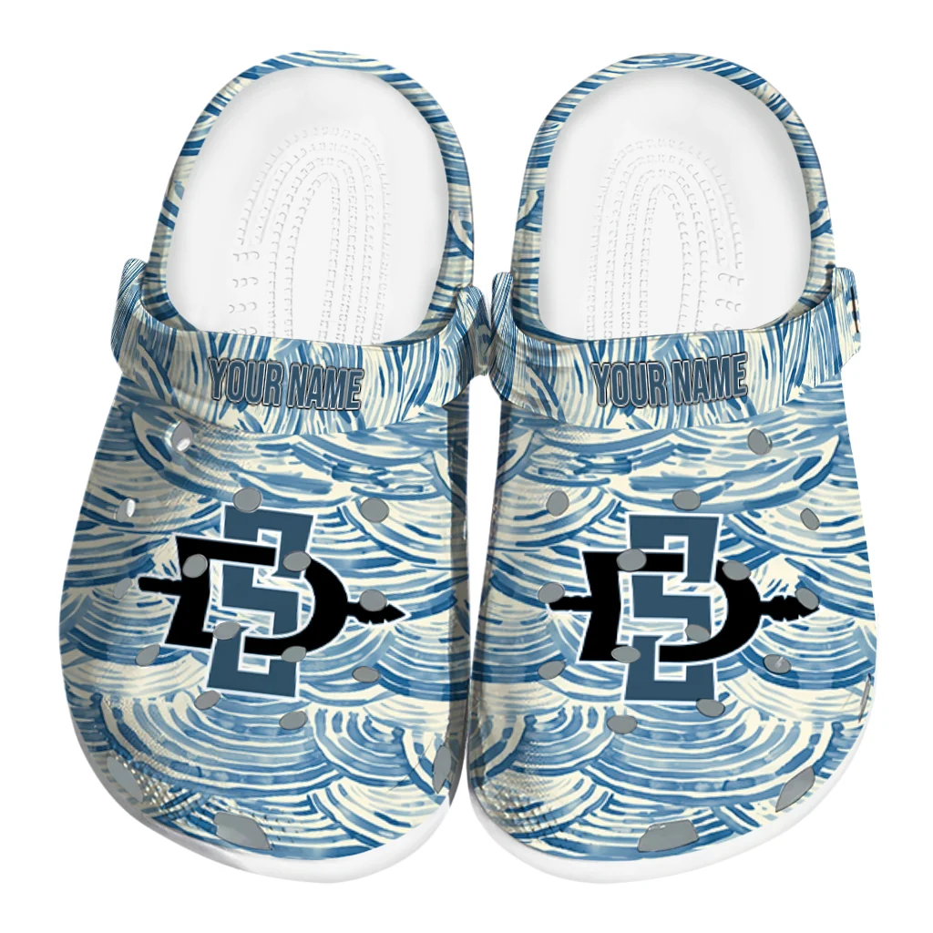 personalized san diego state aztecs sea swirls clogs best selling personalized san diego state aztecs sea swirls clogs best selling