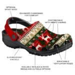 personalized san francisco 49ers christmas motif clogs best selling