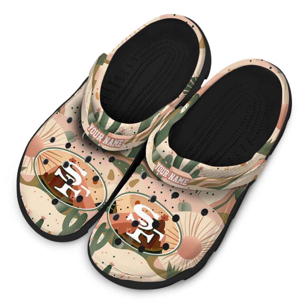 personalized san francisco 49ers desert cactus pattern clogs latest model personalized san francisco 49ers desert cactus pattern clogs latest model