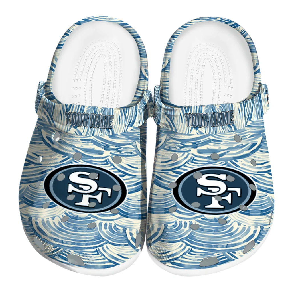 personalized san francisco 49ers sea swirls clogs best selling personalized san francisco 49ers sea swirls clogs best selling
