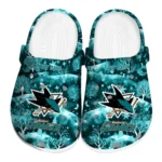 personalized san jose sharks snowy hills clogs best selling
