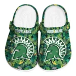 personalized san jose state spartans tropical leaves clogs best selling
