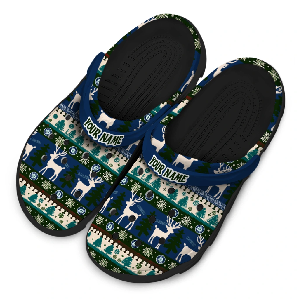 personalized seattle mariners christmas motif clogs latest model personalized seattle mariners christmas motif clogs latest model