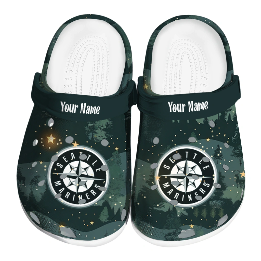 personalized seattle mariners deer nightscape clogs best selling personalized seattle mariners deer nightscape clogs best selling