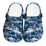 personalized seattle seahawks snowy hills clogs best selling