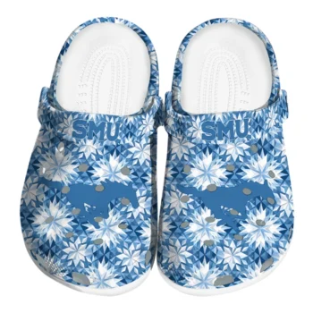 personalized smu mustangs snowflake mosaic clogs best selling